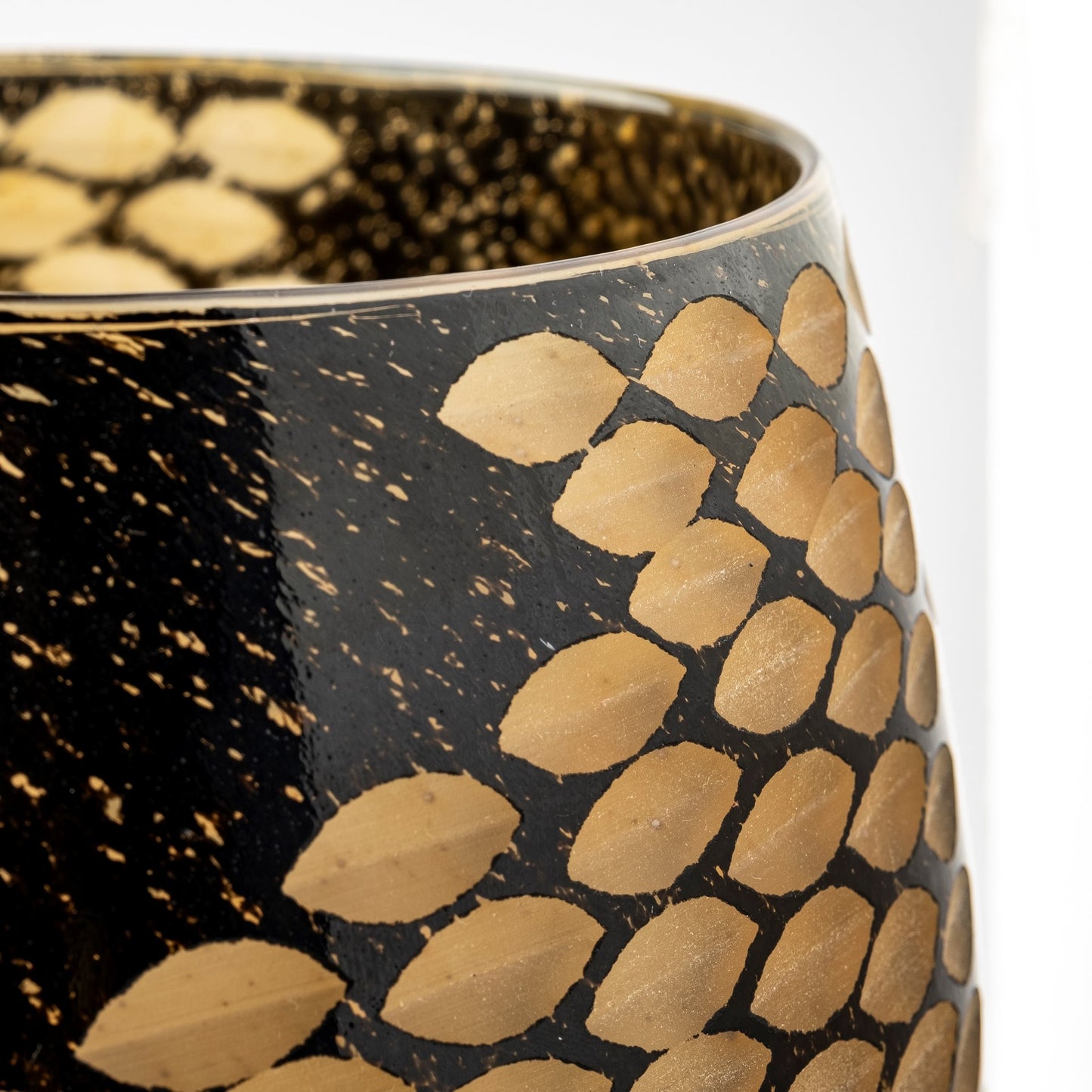 Mojave Black and Gold Detail Glass Vase | 2 Sizes