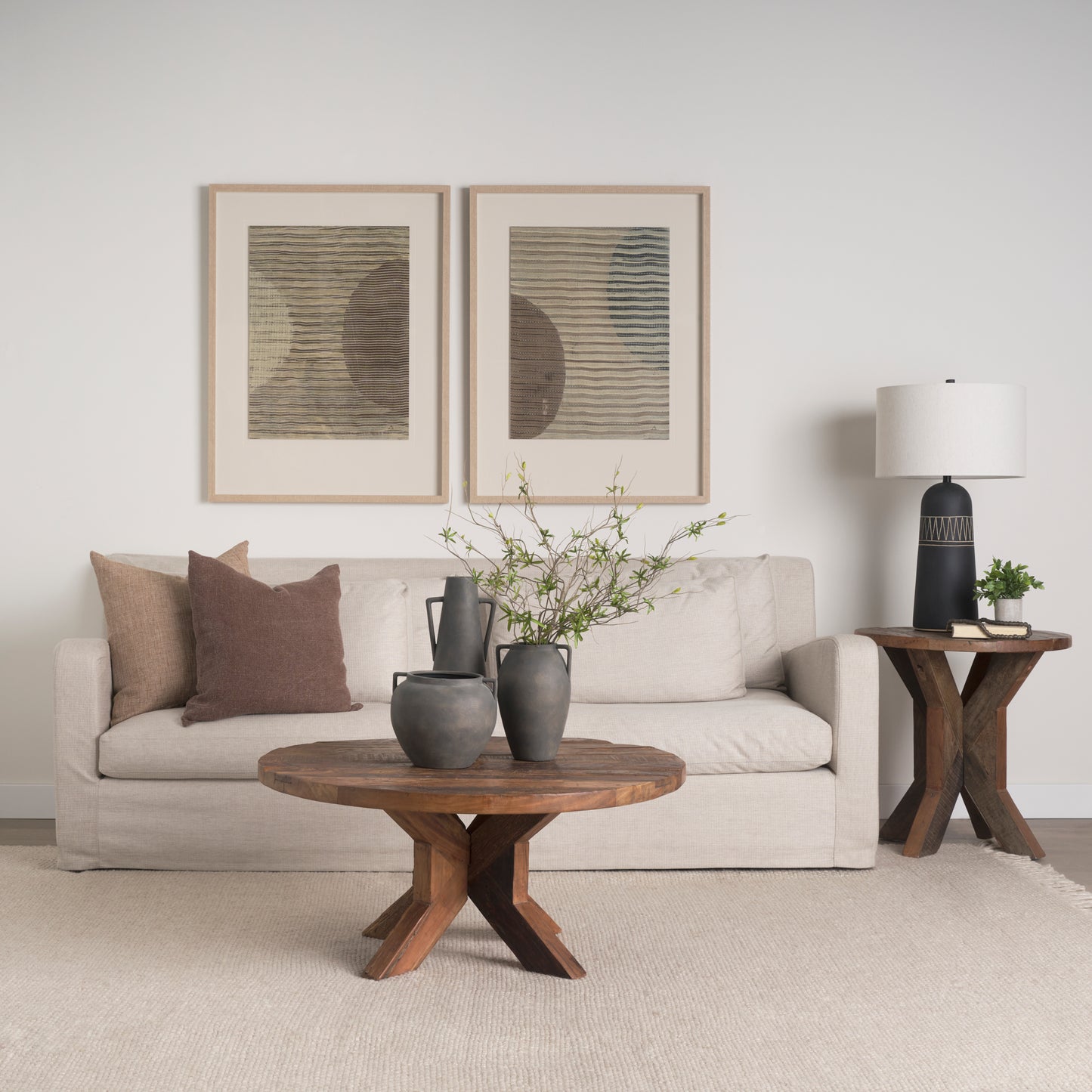 Kilian Short Brown- Grey Vase