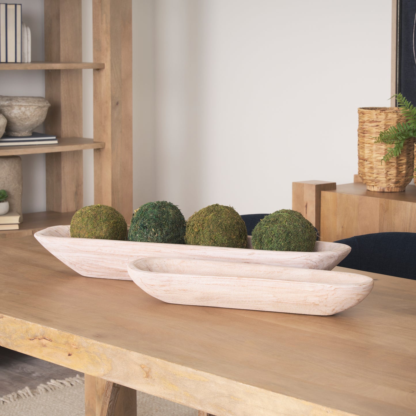 Athena Set of 2 Extra Large Reclaimed Wood Trays