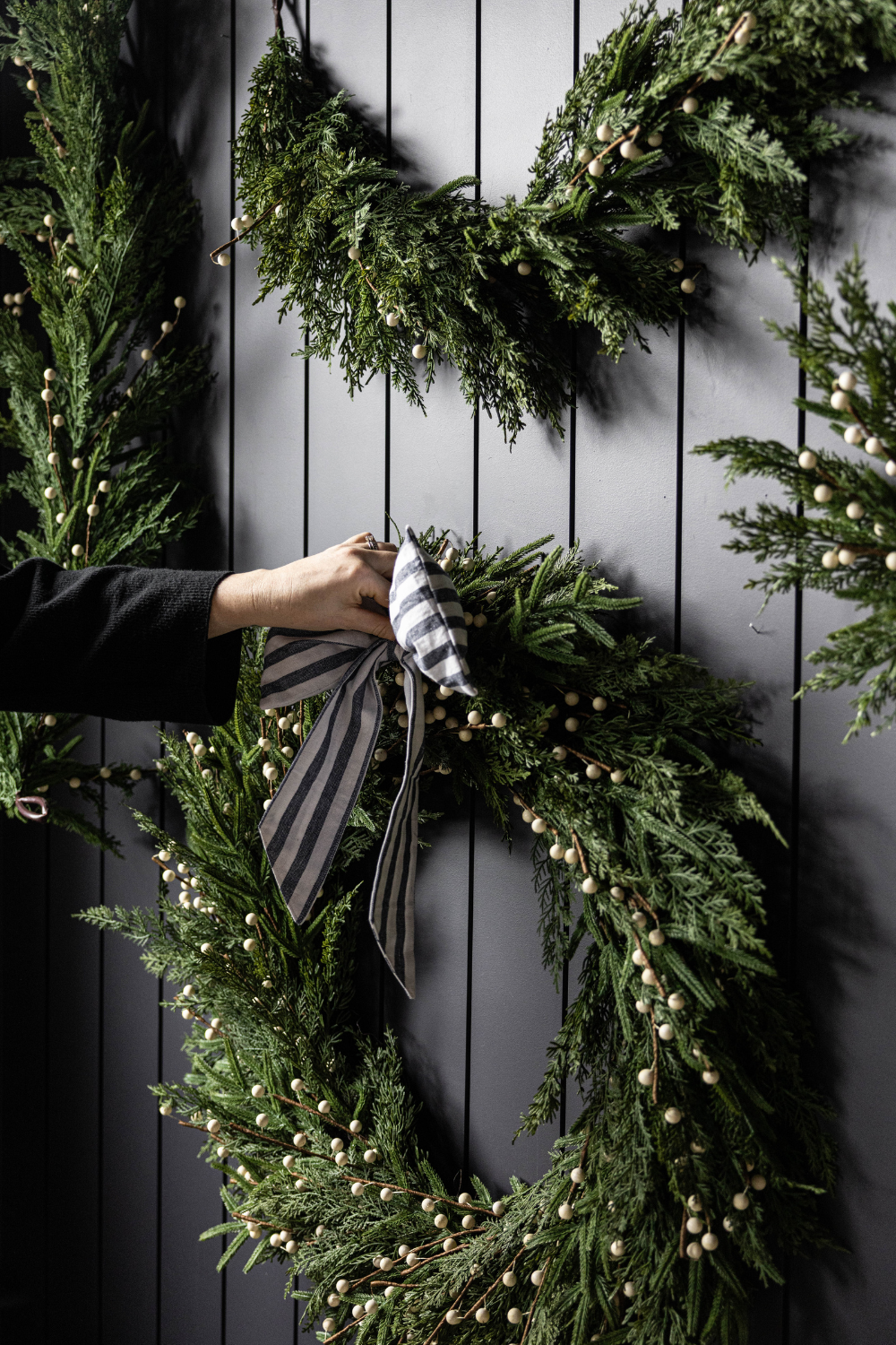 White Plum Berry Norfolk Cypress Real Touch Collection