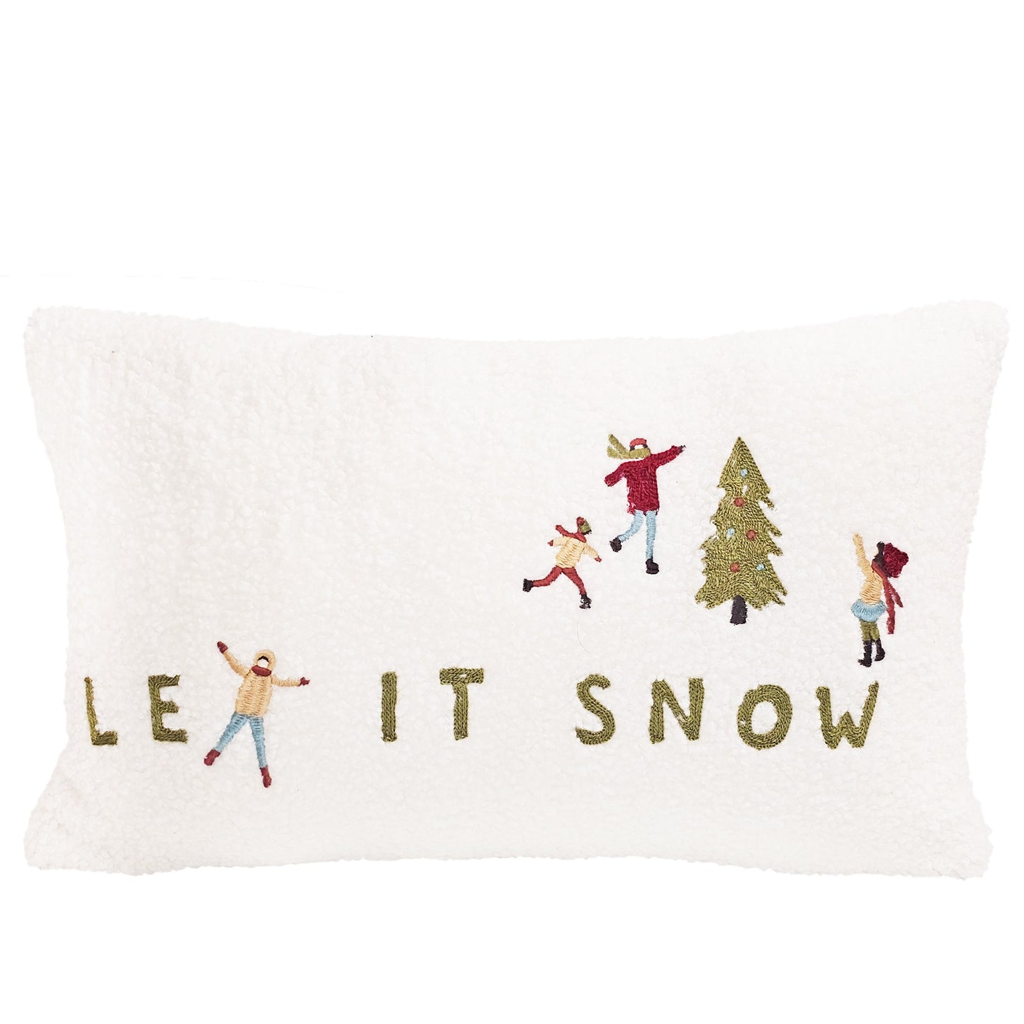 Outdoor Winter Let It Snow Cushion Cover 12 X 20" Multi