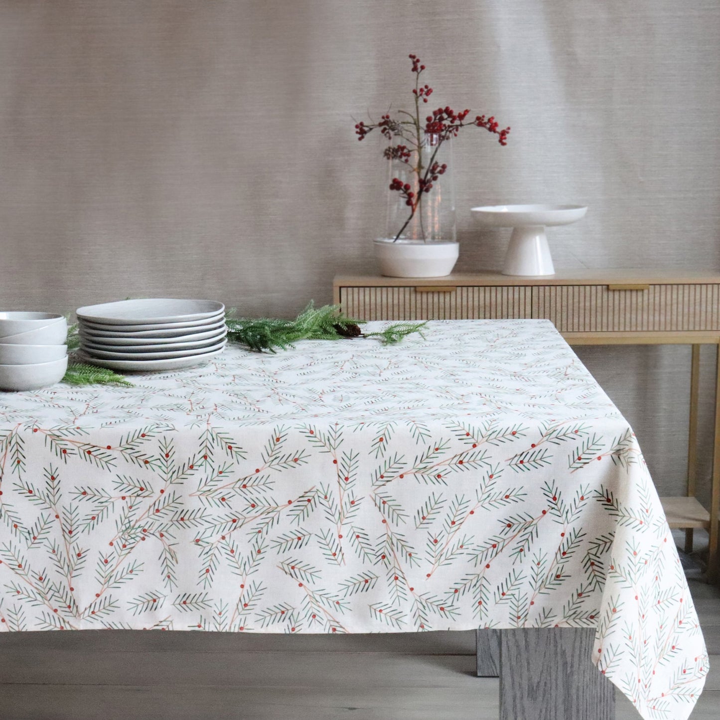 Slim Holly Tablecloth 60 X 120 Multi