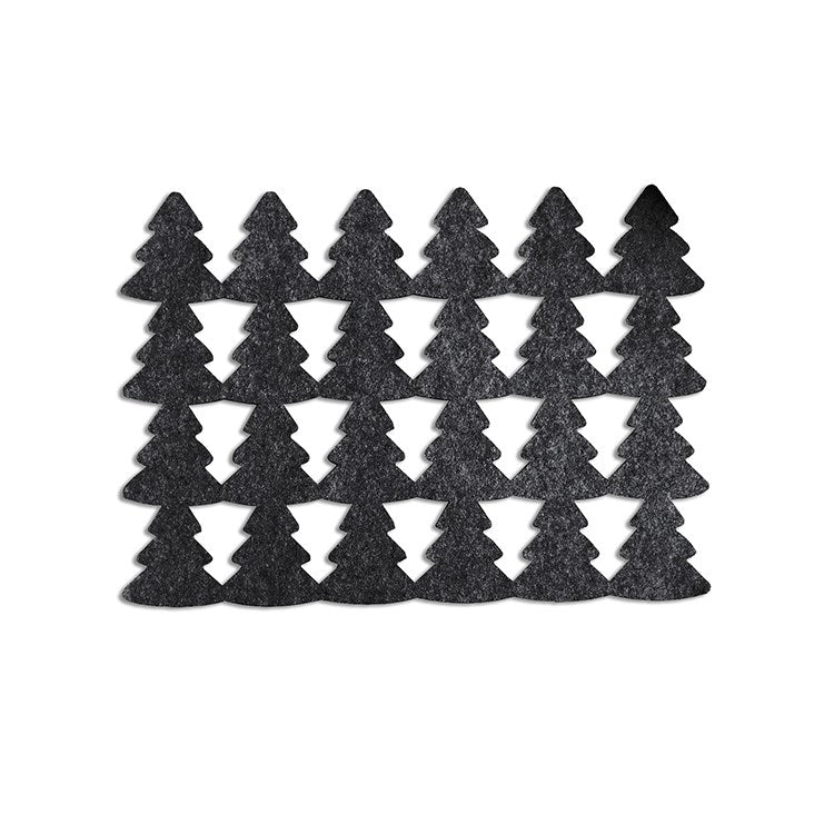 Tree Felt Placemat Set Of 4 Charcoal