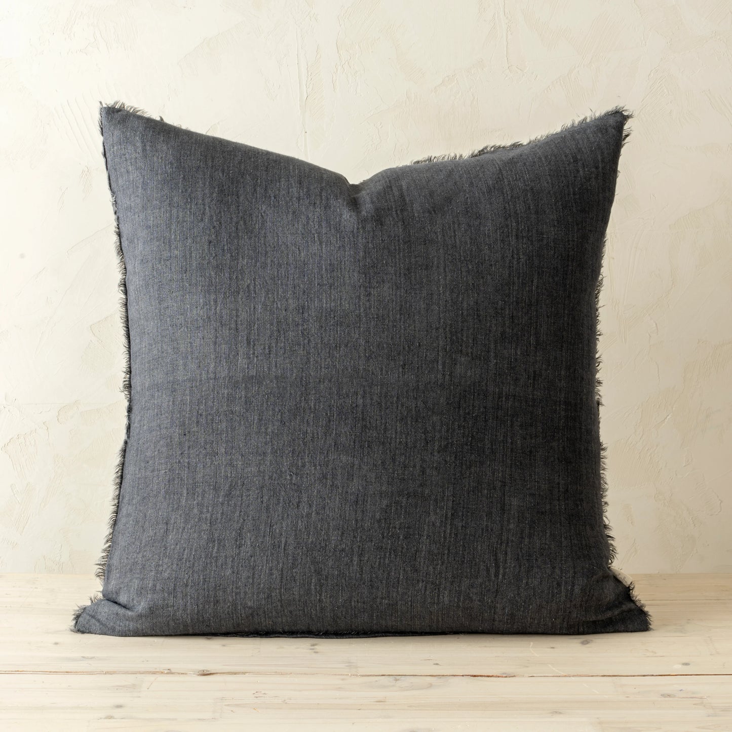 24x24 Lina Linen Pillow Charcoal - Magnolia Lane co. Home + Garden + Gift