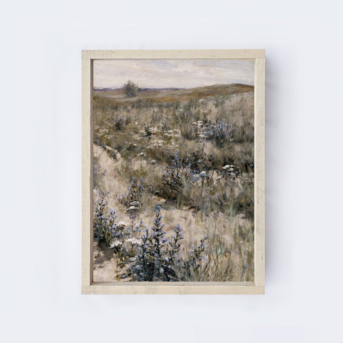 Vintage Framed Print | Desert Meadow Painting A48