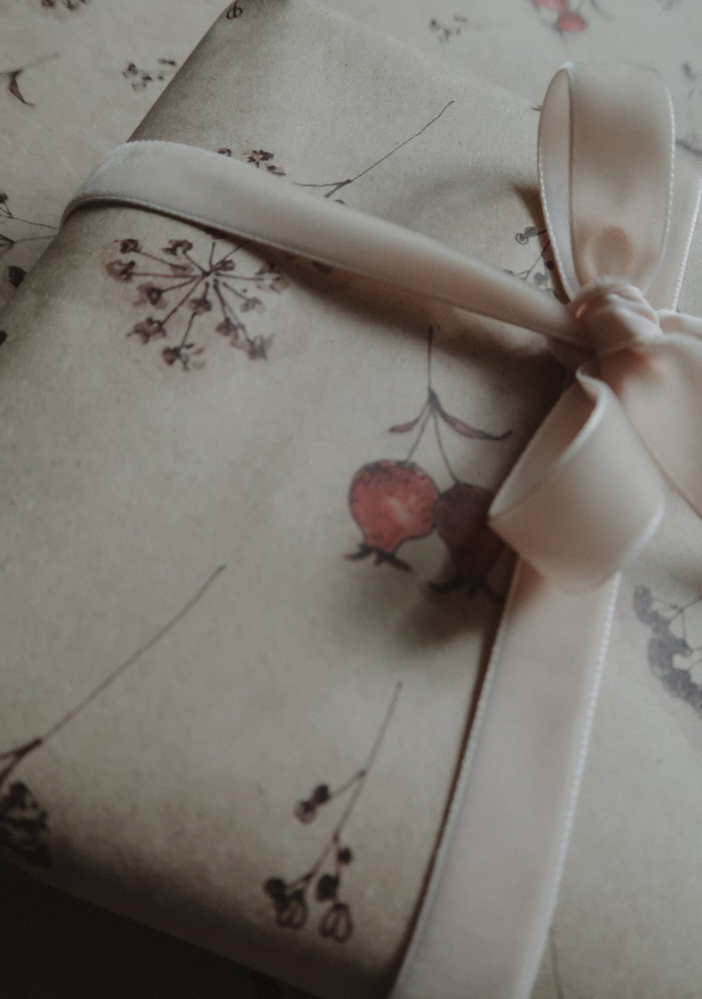 Velvet ribbon BEIGE length 2,5m/width 16mm