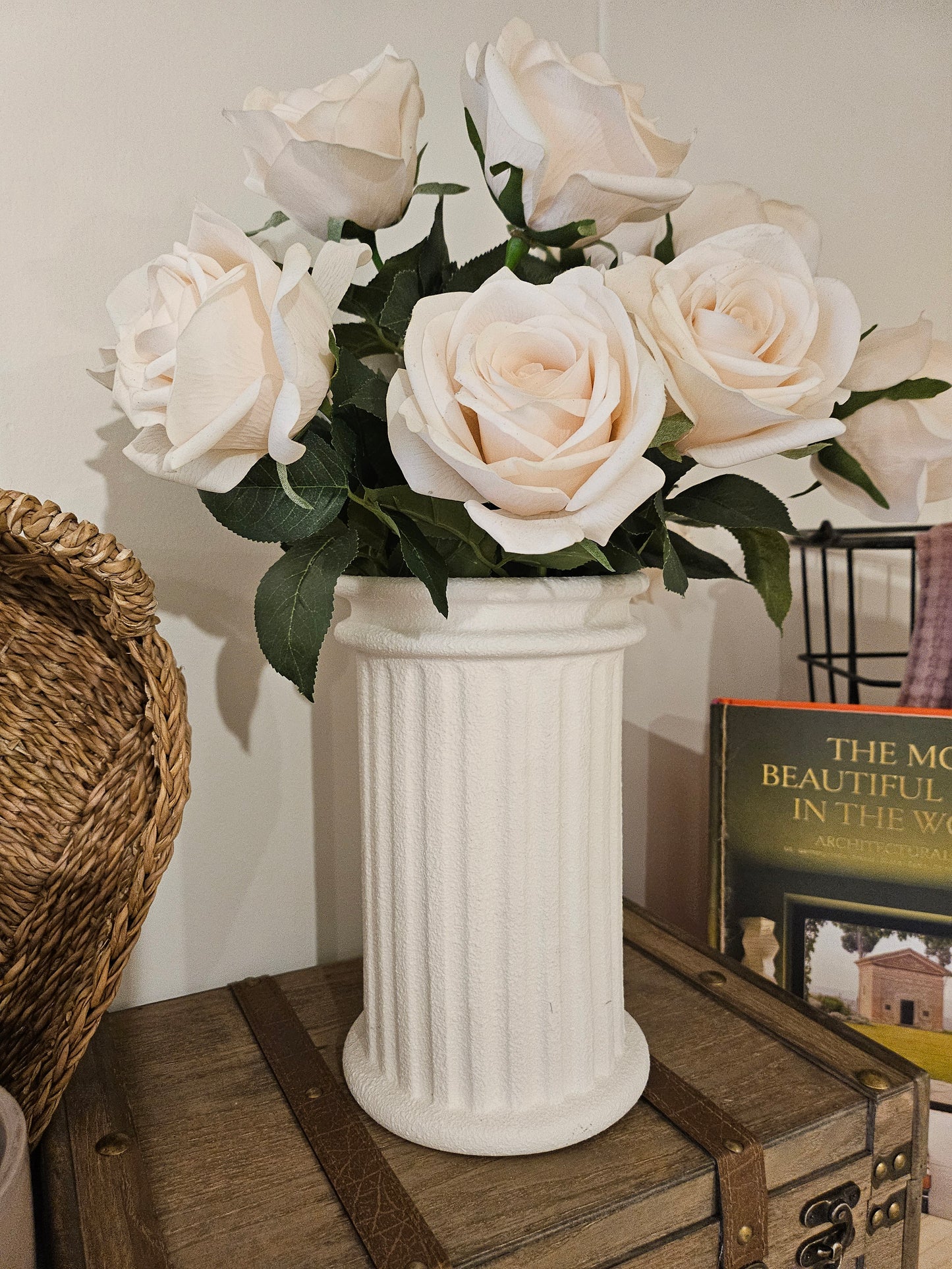Roman Pillar Rose Vase Arrangement
