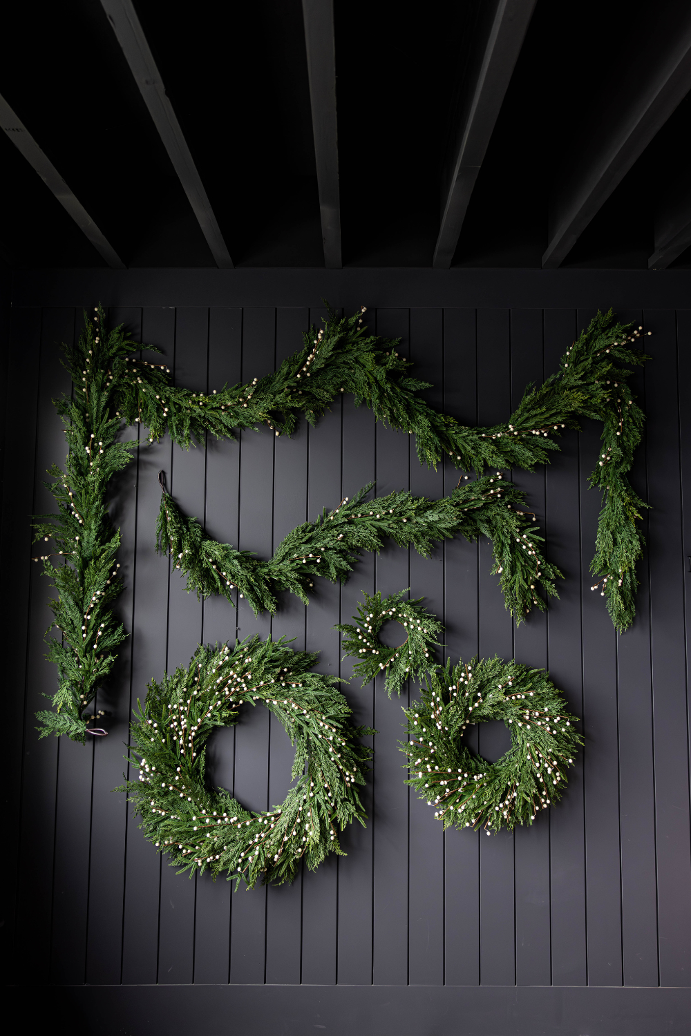 White Plum Berry Norfolk Cypress Real Touch Collection