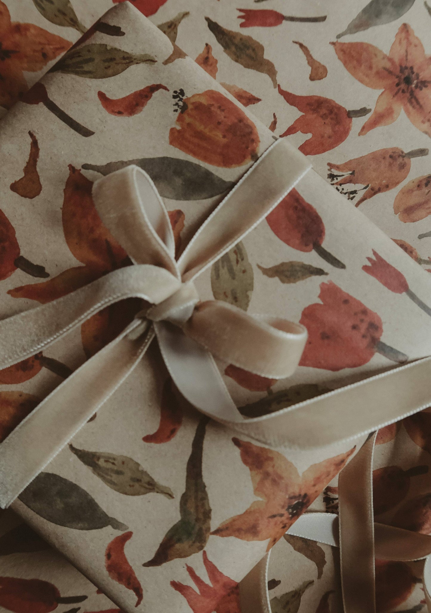 Velvet ribbon LIGHT BROWN length 2,5m/width 16mm