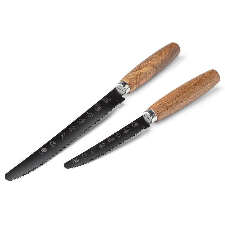 Walnut Handled Serrated AP Knives