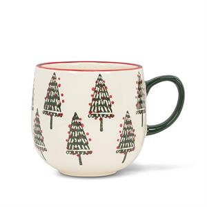 Christmas Tree Rounded Mug-3.5"H(14oz)