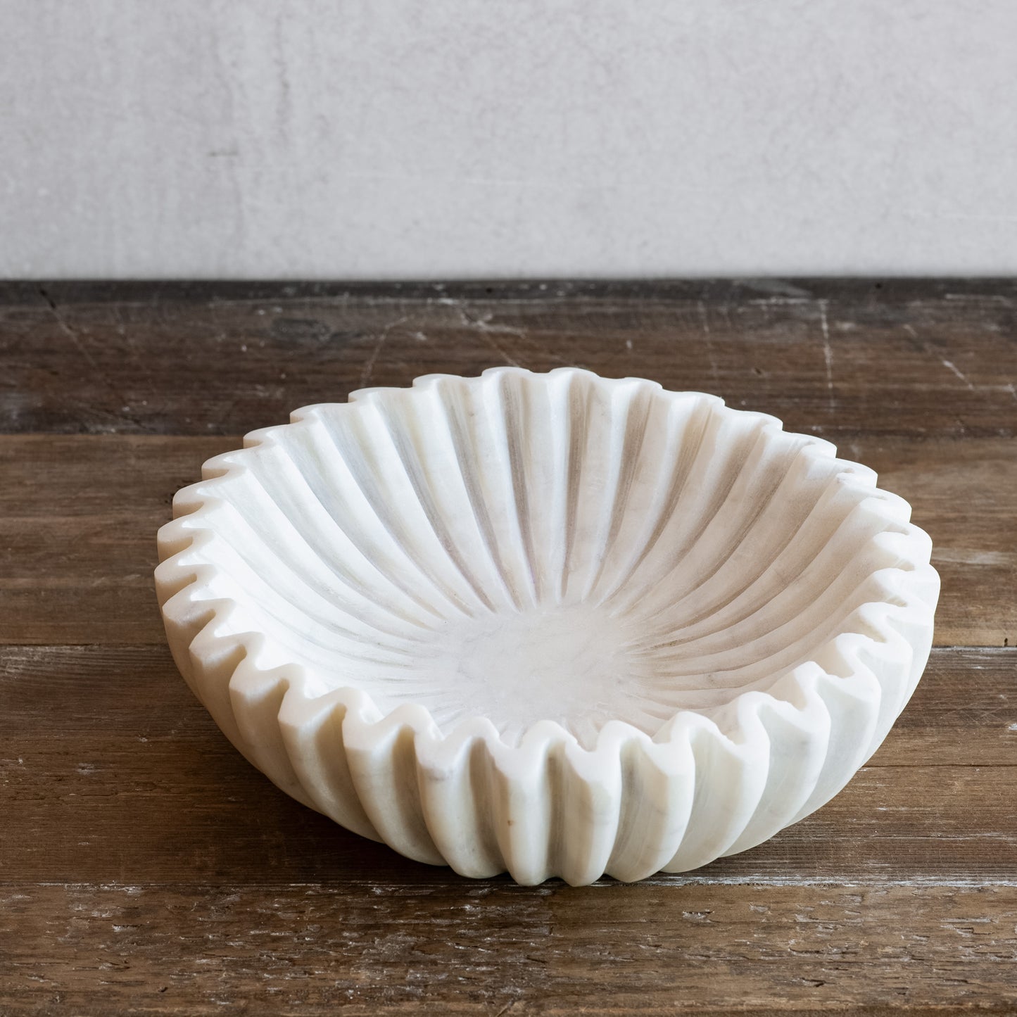 7" MARBLE RUFFLE BOWL