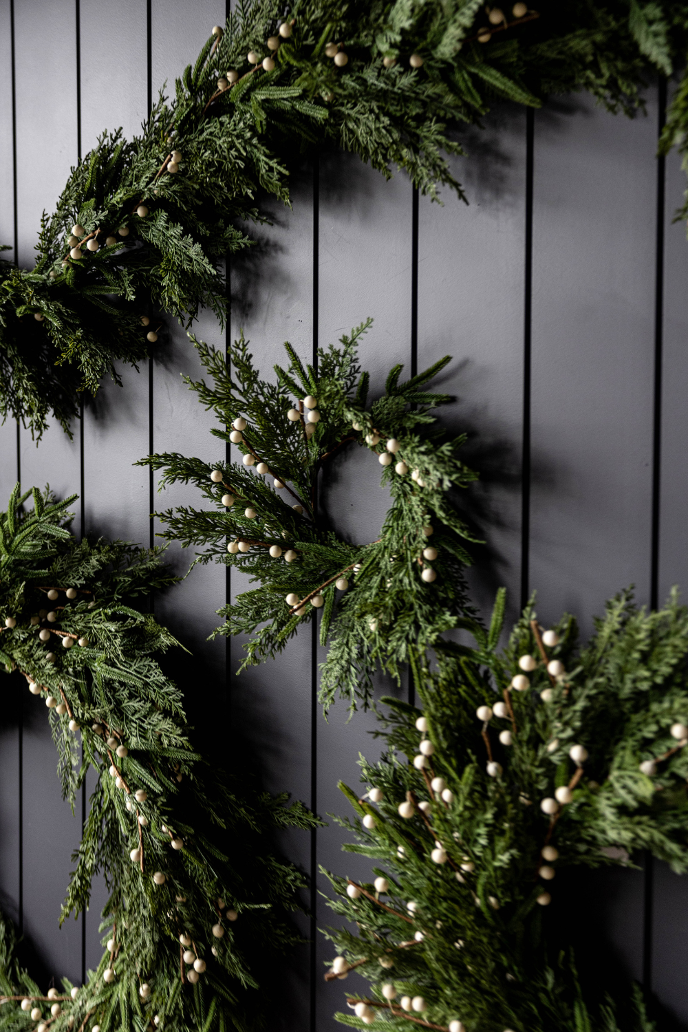 White Plum Berry Norfolk Cypress Real Touch Collection