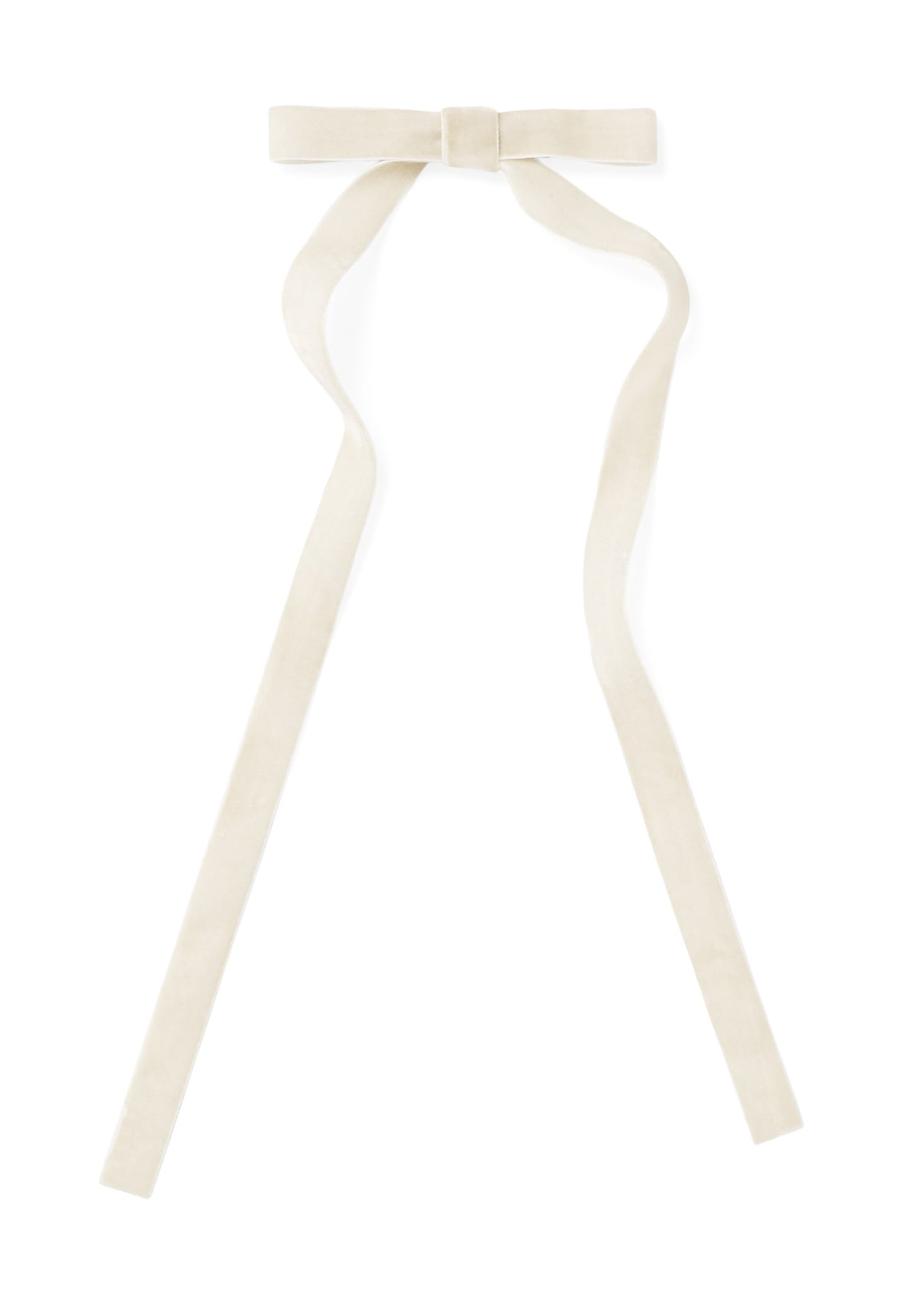 DECO THIN BOW W/CLIP POLYVELVET 5"x14" | 2 Styles