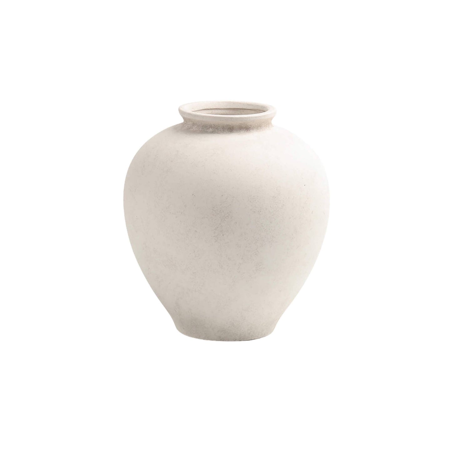 WHITE TERRACOTTA VASE SMALL