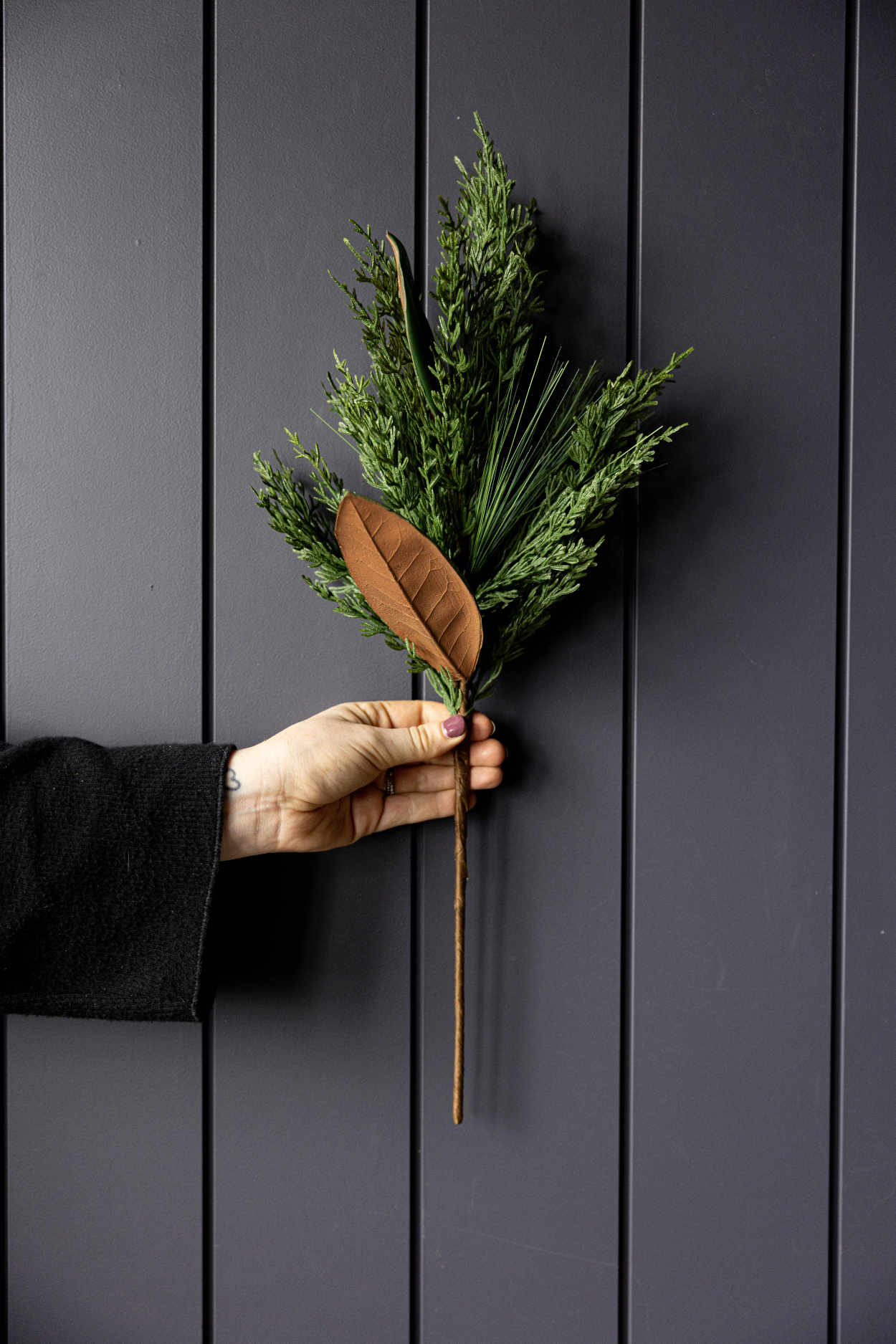 Magnolia Norfolk Cypress Mixed Real Touch Green Faux Stems
