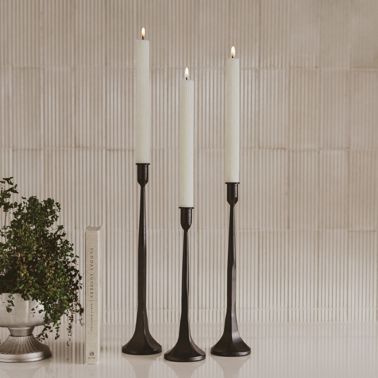 *NEW* Fluted Taper Candles, Set of 3 - Home Decor & Gifts