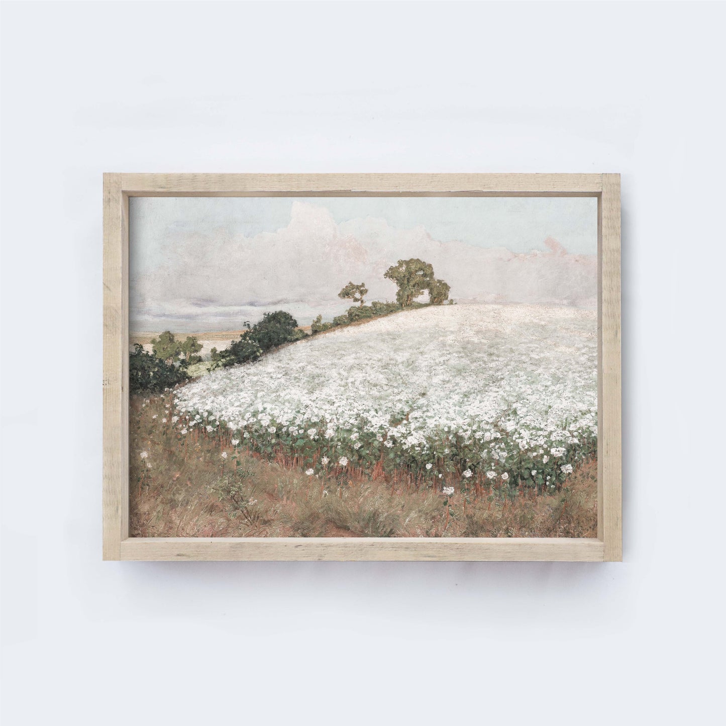 Framed Vintage Art | Vintage Flower Landscape Painting A284
