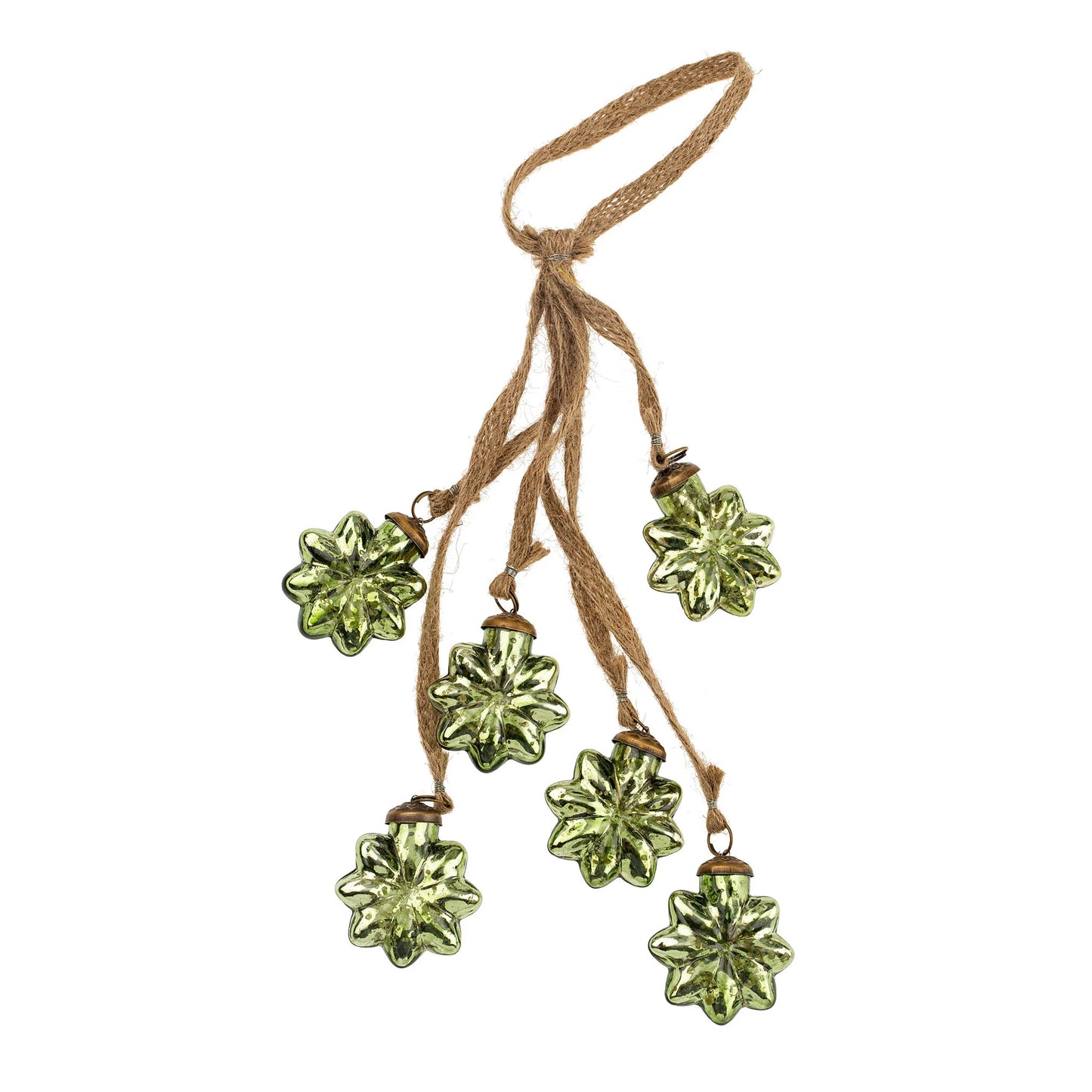 Snowflake Bunch Ornaments S/6,| Two Colours