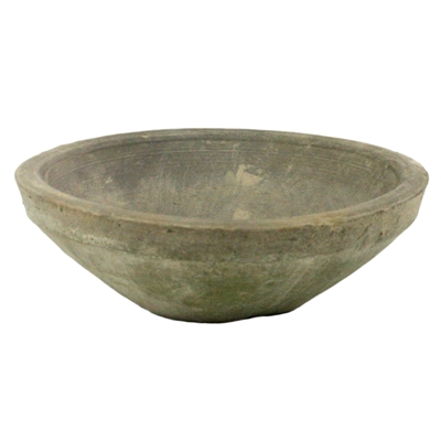 Rustic Terra Cotta Bowl | Moss Grey