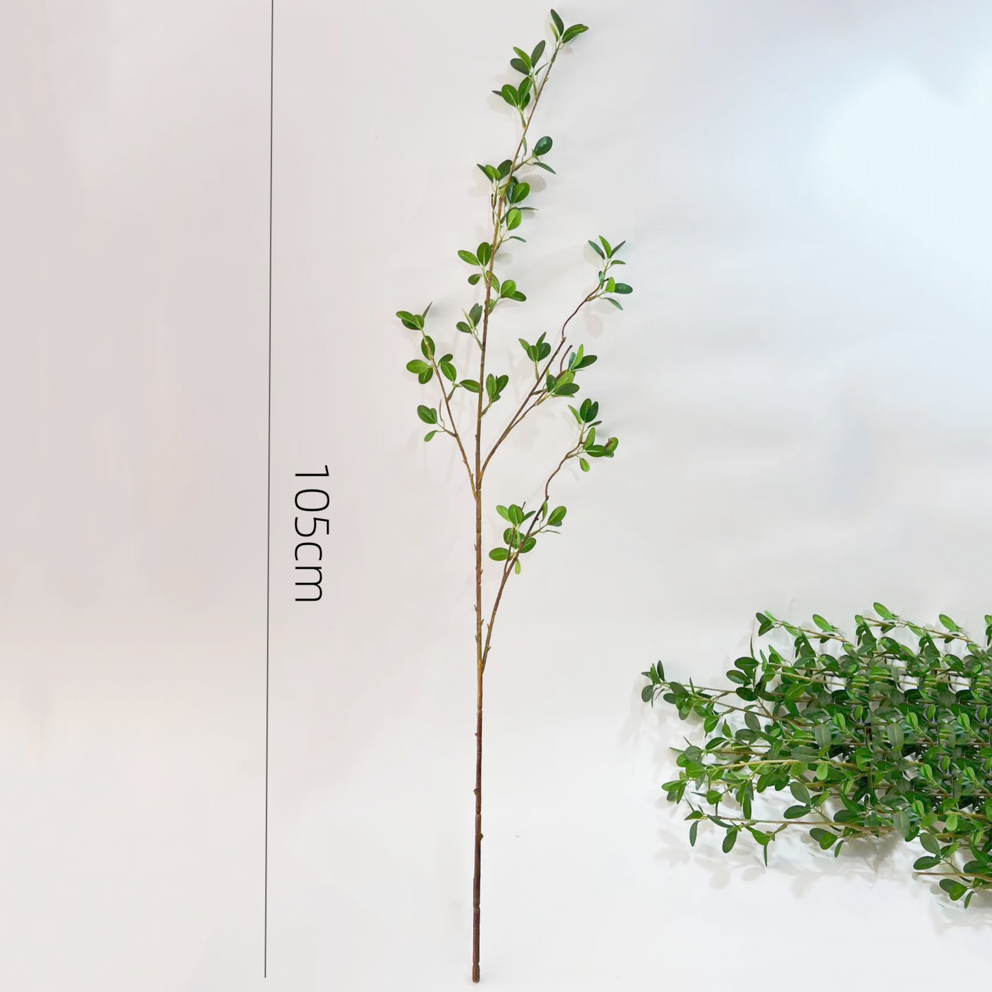 41“ Artificial flower Green leaves branches Faux flower stem