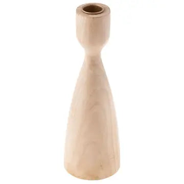 Wood Turned Candle Holders | Bleached | 2 Sizes