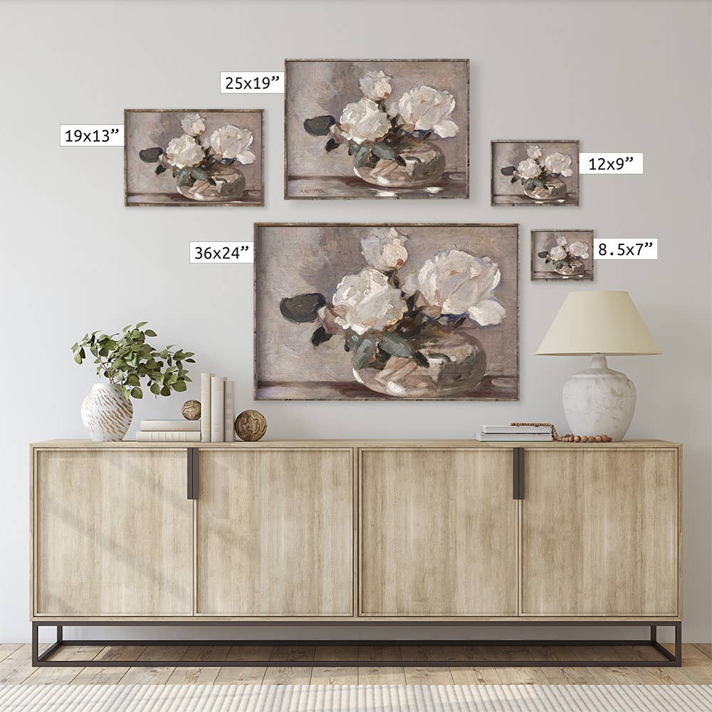 Vintage Art Print Framed | Flower Floral Painting A99