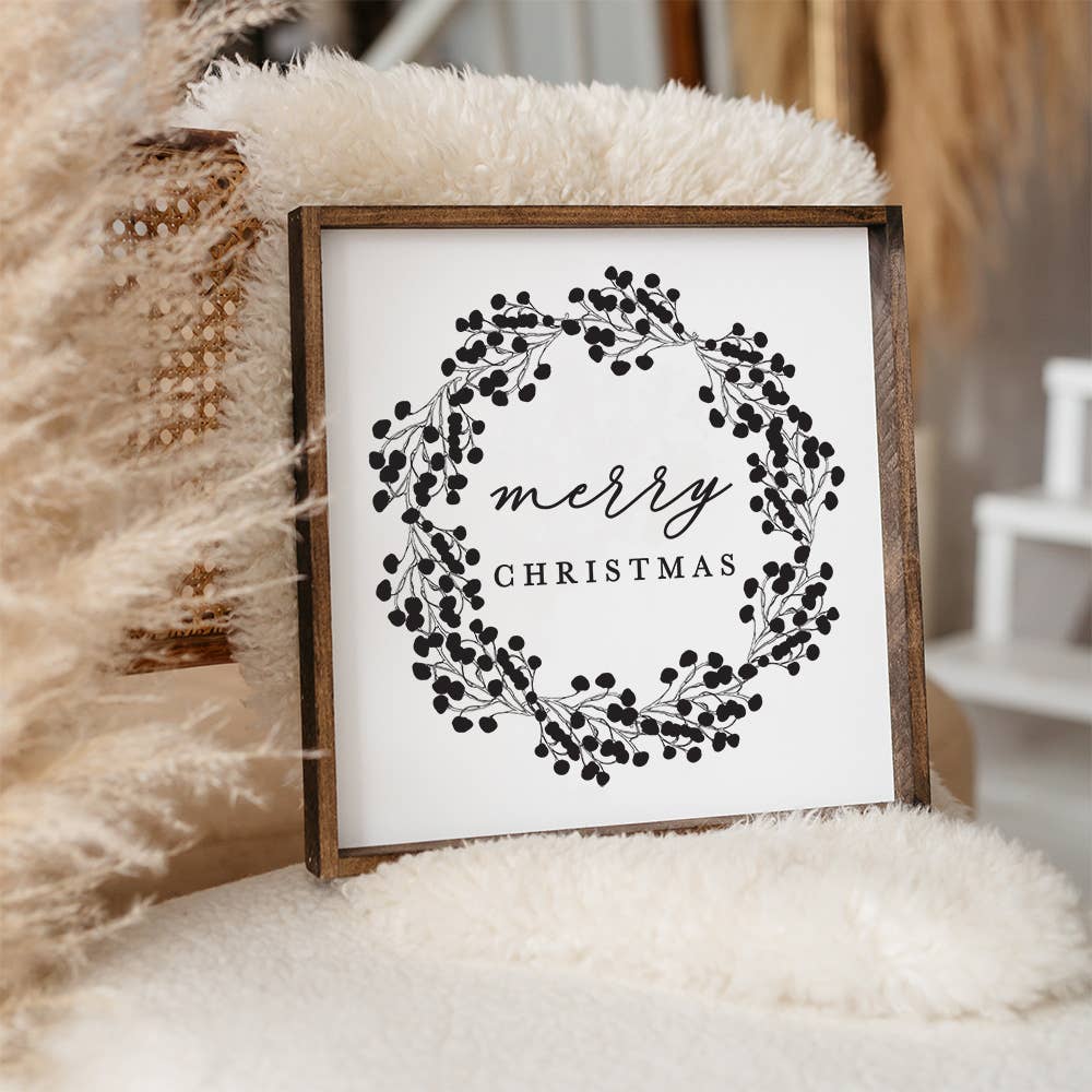 Merry Christmas Wood Sign