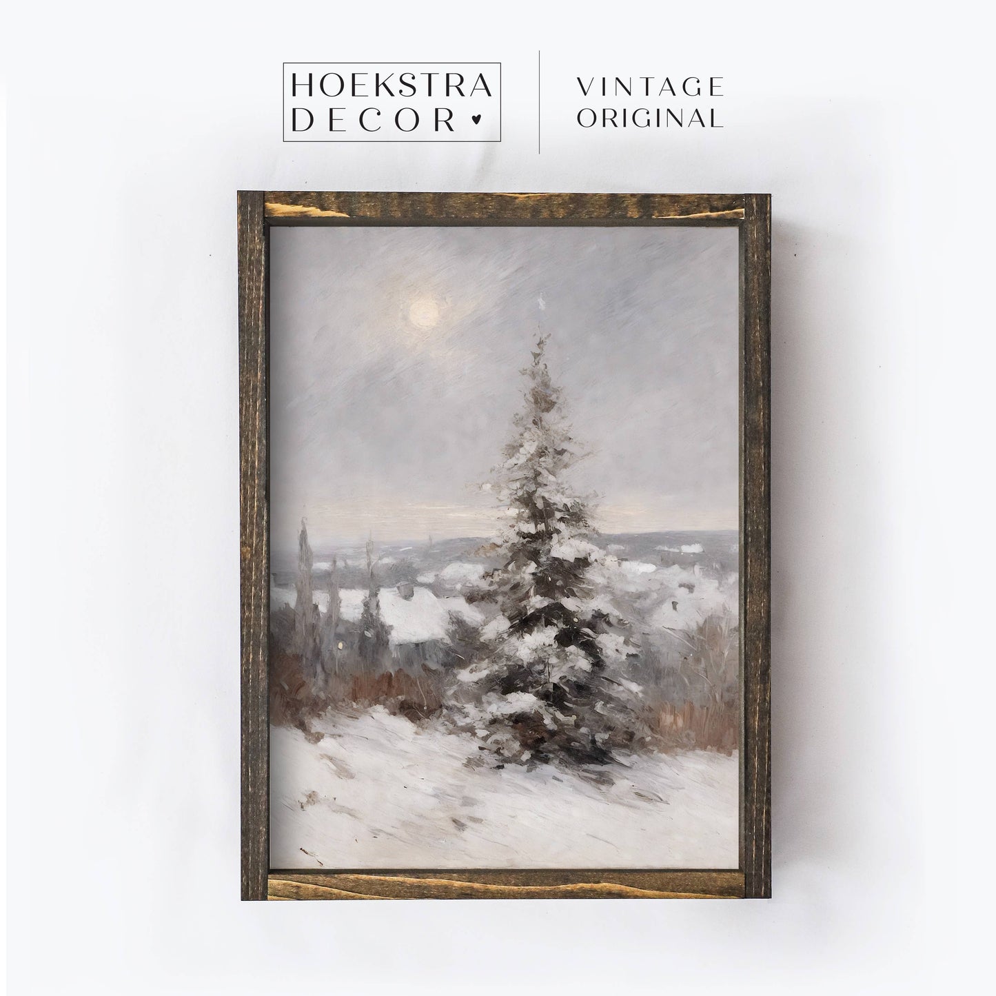 Vintage Snowy Christmas Tree | Vintage Print A246