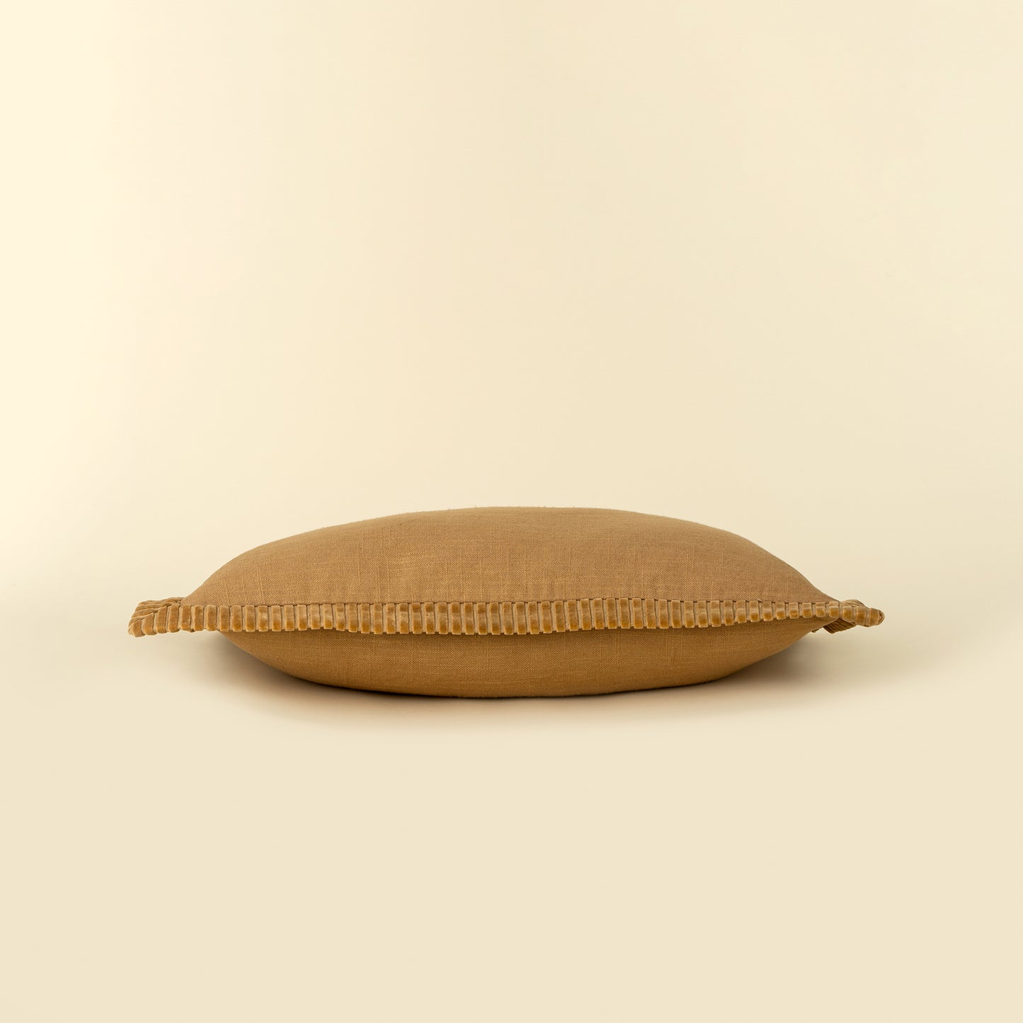 Corded Velvet Edge Pillow, Gold - 21 x 12