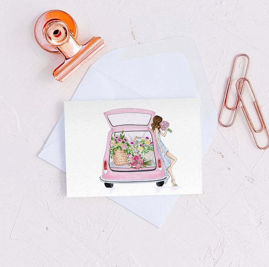 Mini Card - Pink Beetle - Everyday Blooms Enclosure Card