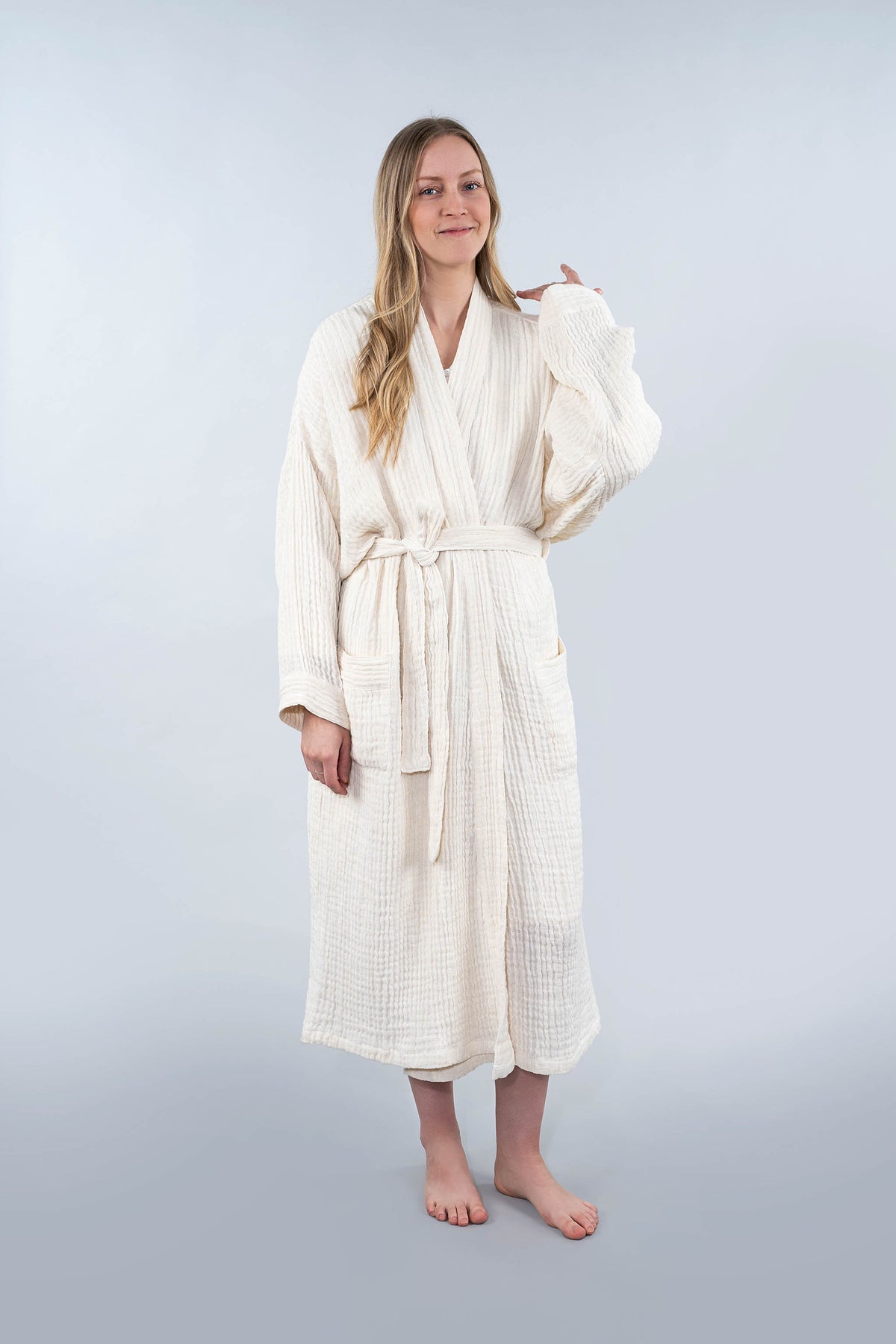 Crinkle Linen/Cotton Robe