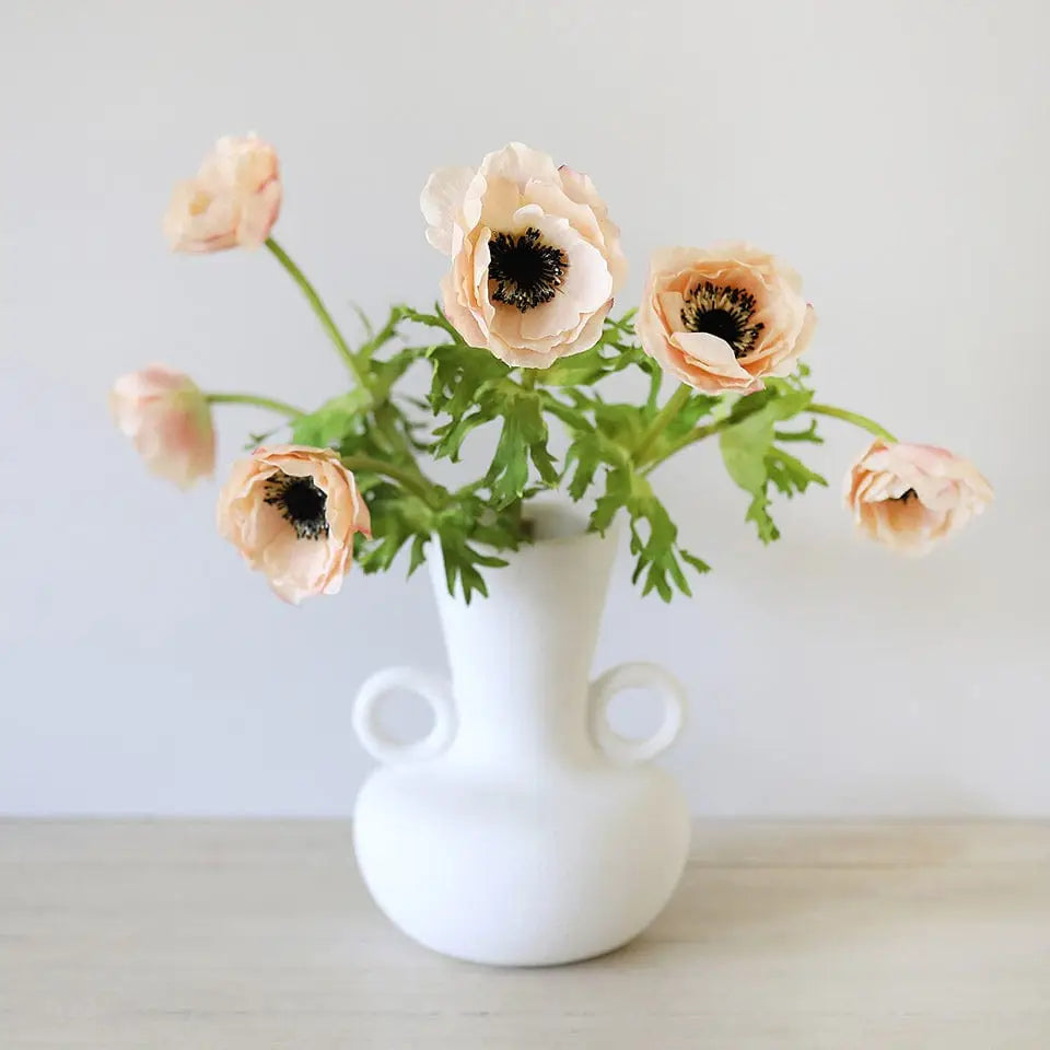 Soft Peach Real Touch Anemone 17.5"