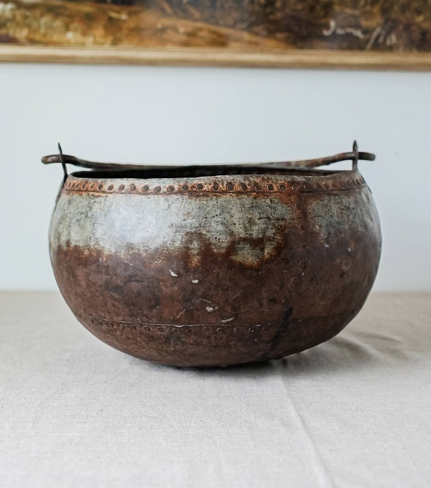 Iron Matka with Handle, Iron Basket