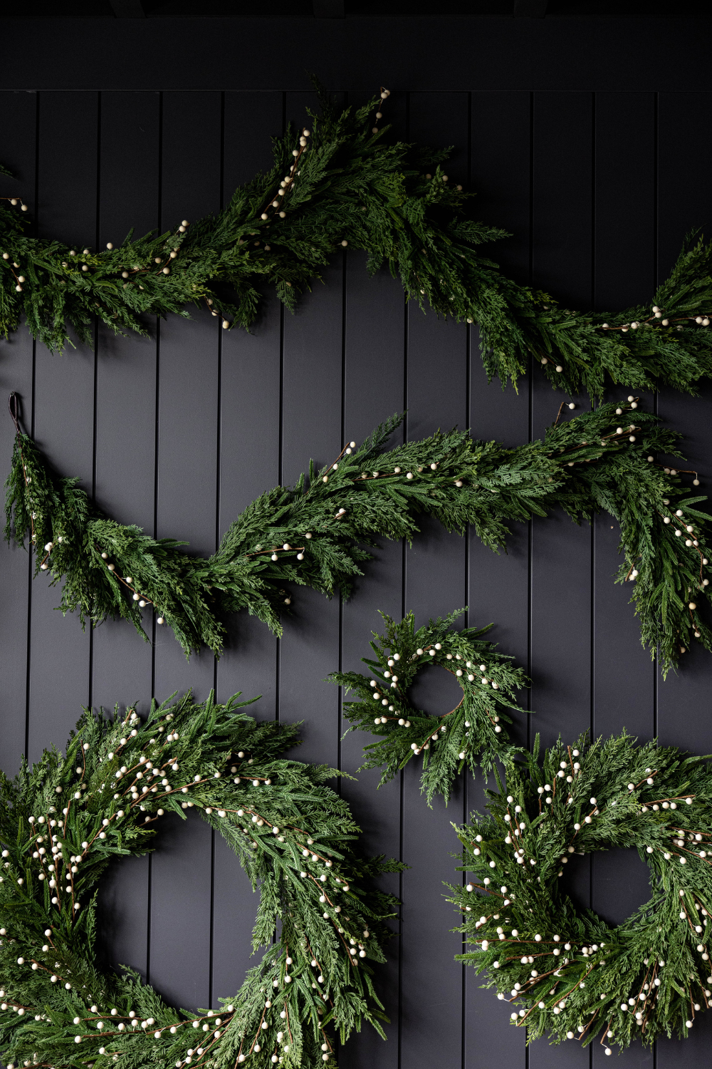 White Plum Berry Norfolk Cypress Real Touch Collection