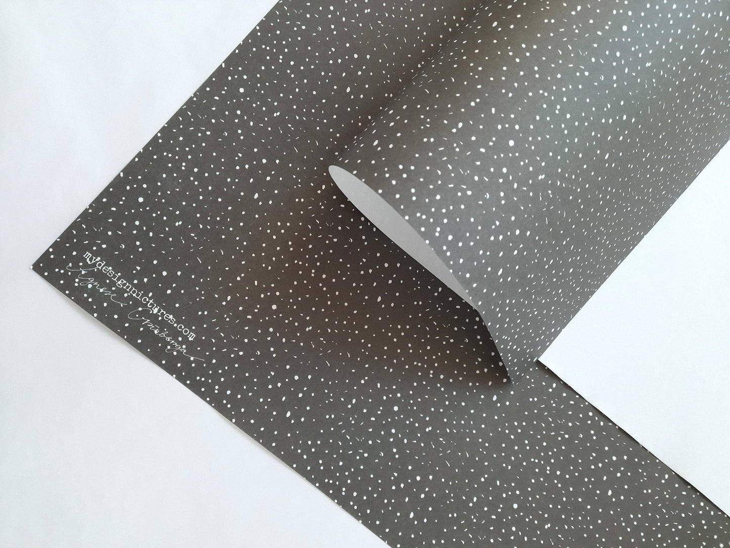 Set Of 3 Pieces Snowing Wrapping Paper