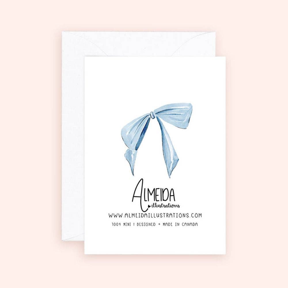 Mini Card - Wedding Rings & Bows Enclosure Card