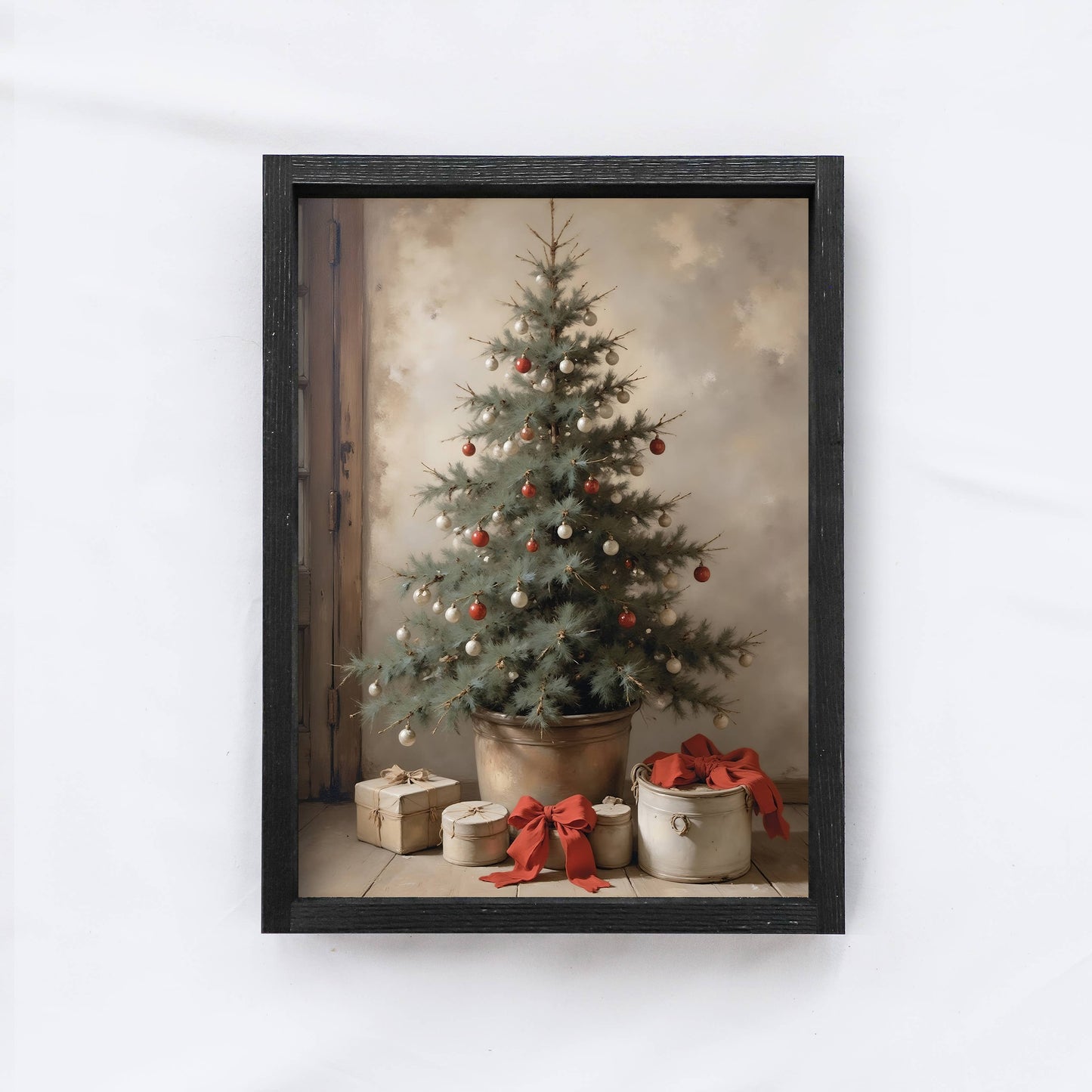 Vintage Christmas Tree Wall Art | Christmas Wall Art A253