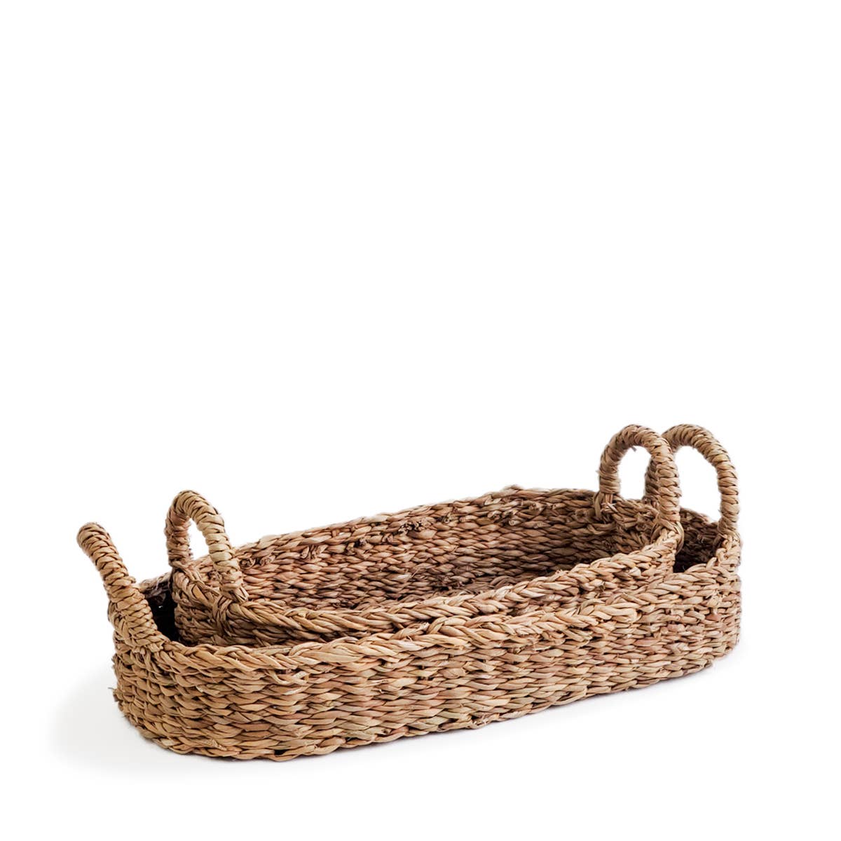 Handwoven Savar Bread Baskets with Natural Handle | Two Sizes