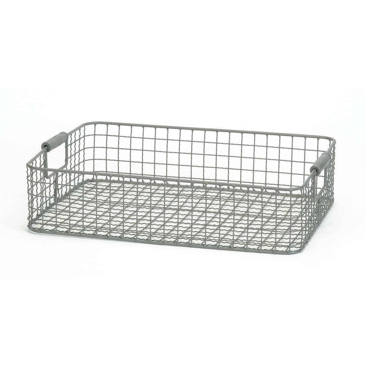 LOW RECTANGULAR WIRE BASKET