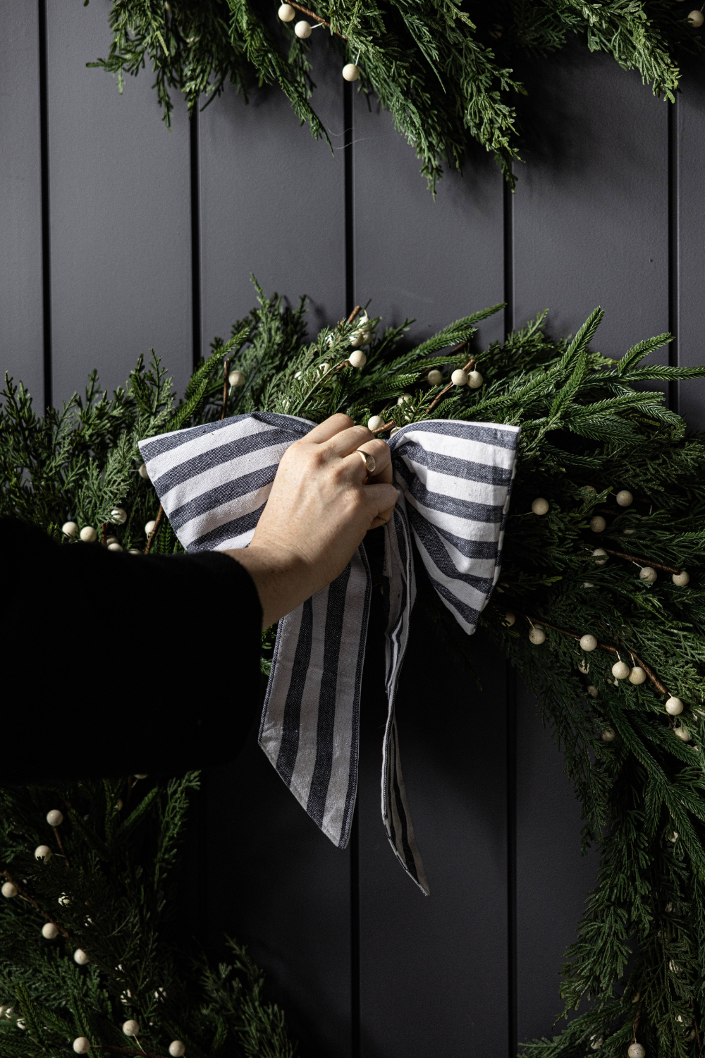 White Plum Berry Norfolk Cypress Real Touch Collection
