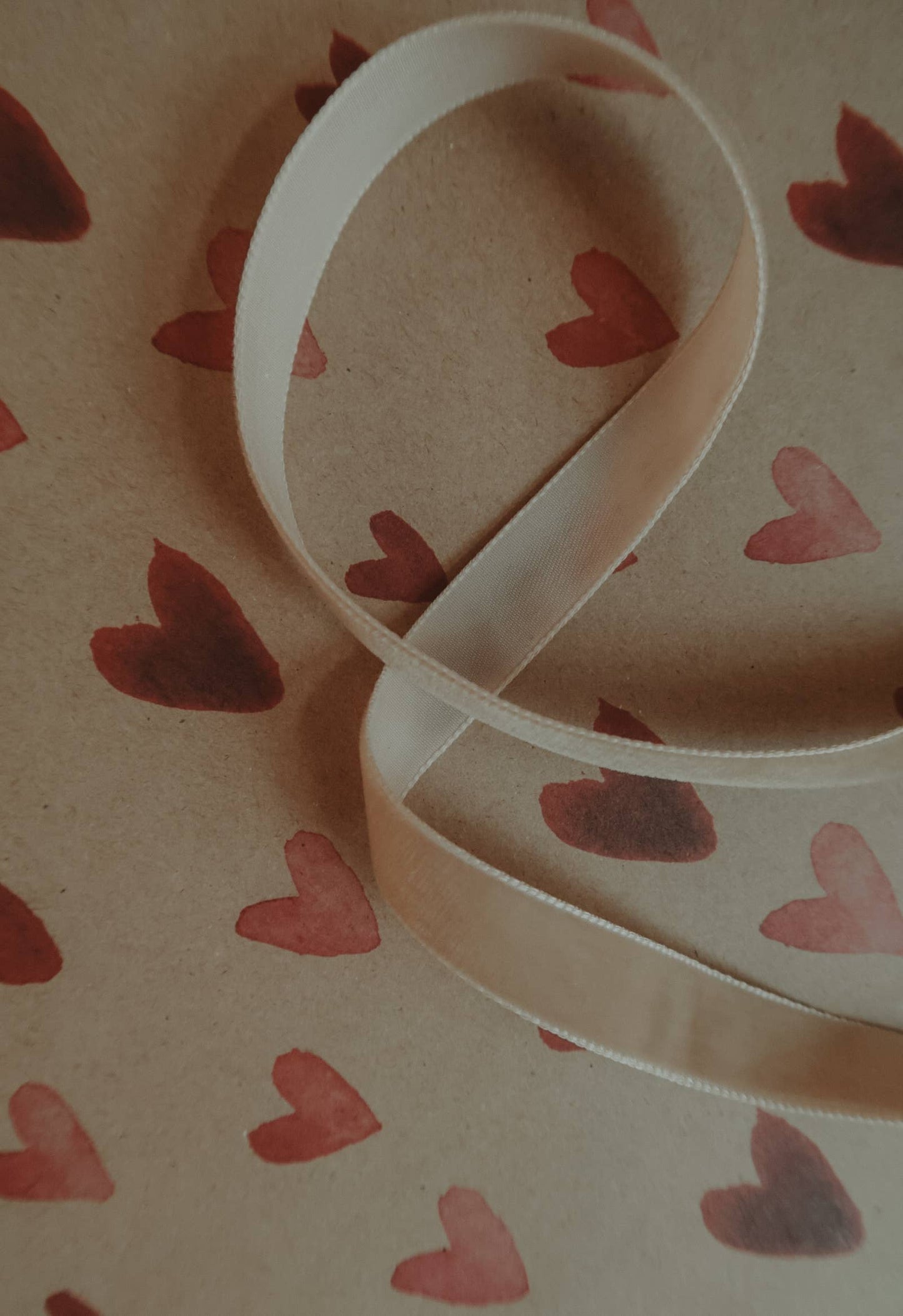 Velvet ribbon BEIGE length 2,5m/width 16mm