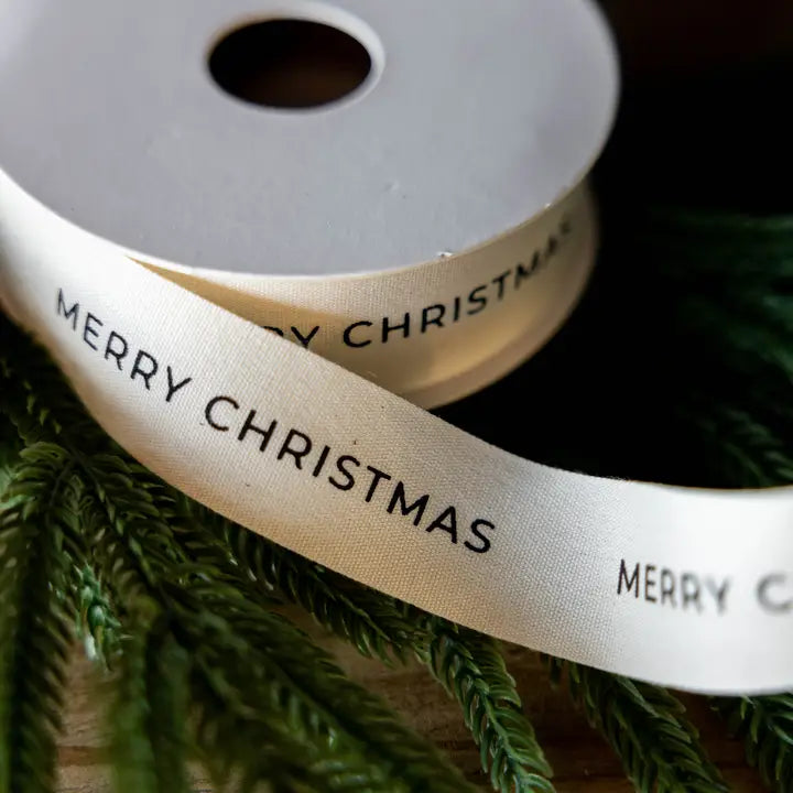 Merry Christmas Holiday Decor Ribbon