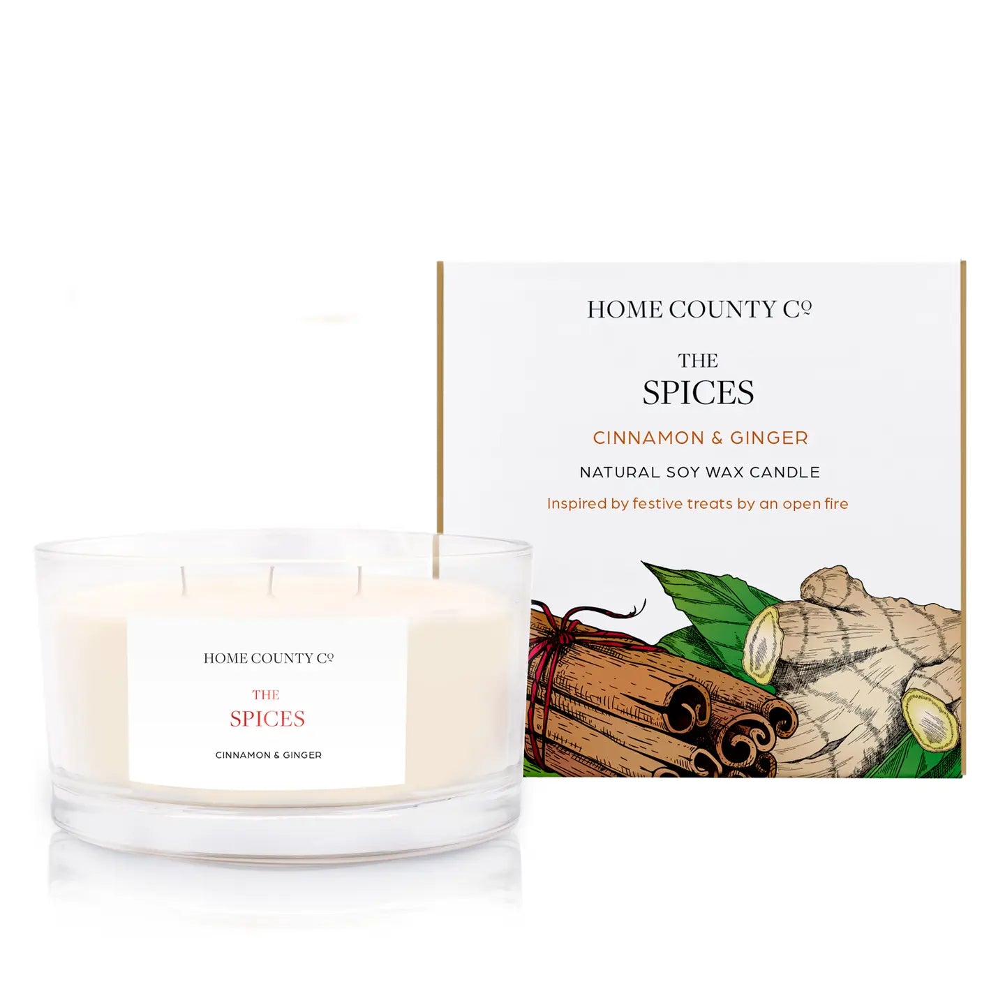 The Spices - Cinnamon & Ginger 3 Wick Soy Candle