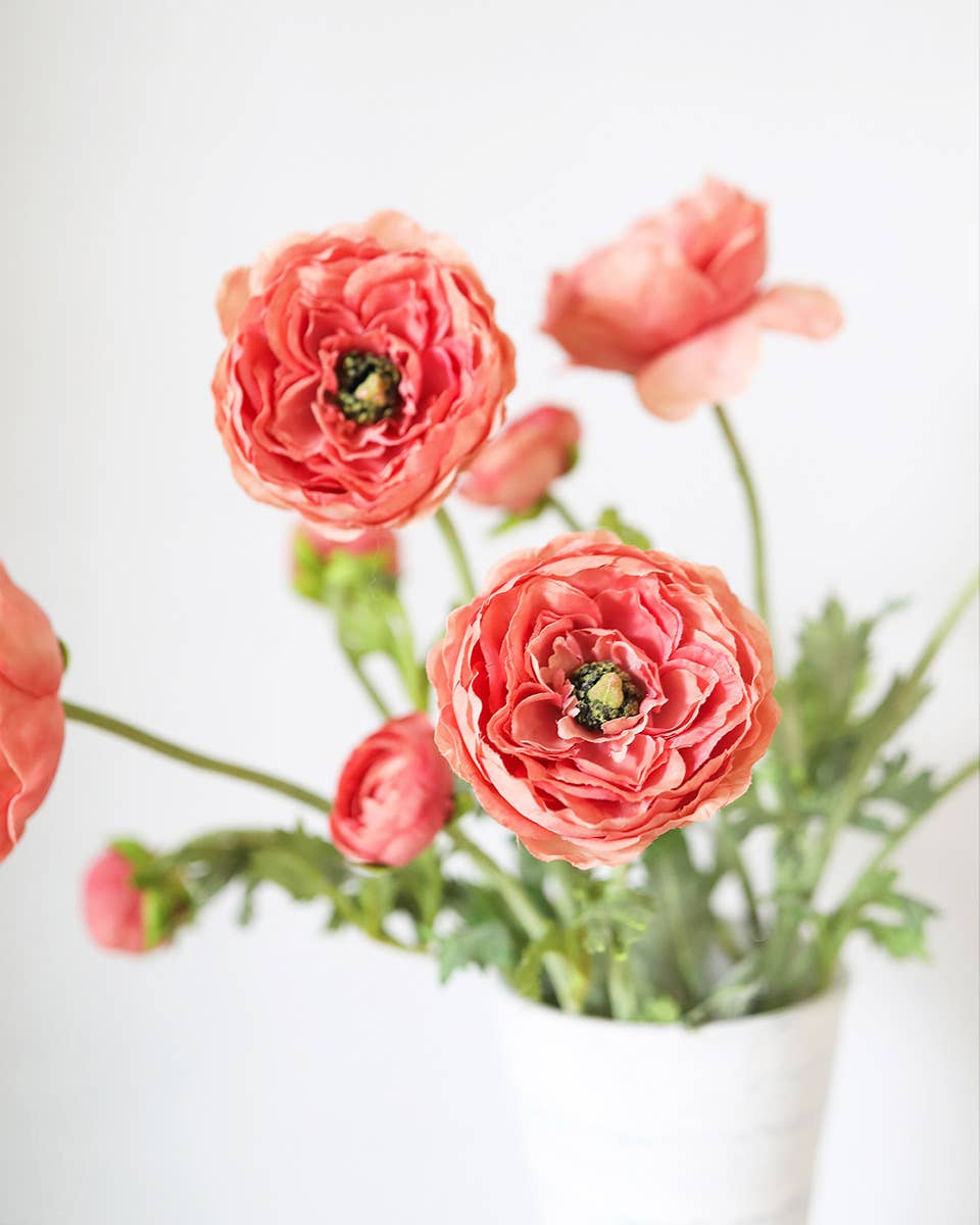 Salmon Pink Ranunculus 19.5"