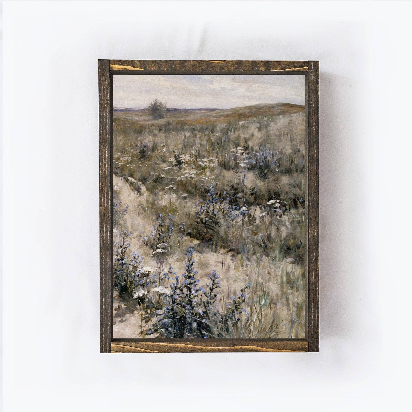 Vintage Framed Print | Desert Meadow Painting A48