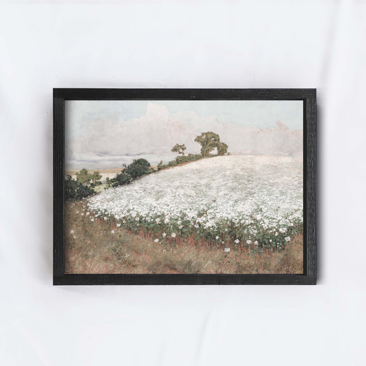 Framed Vintage Art | Vintage Flower Landscape Painting A284