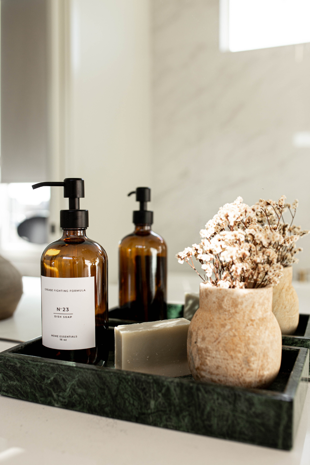 Hand Cut Green Marble Tray