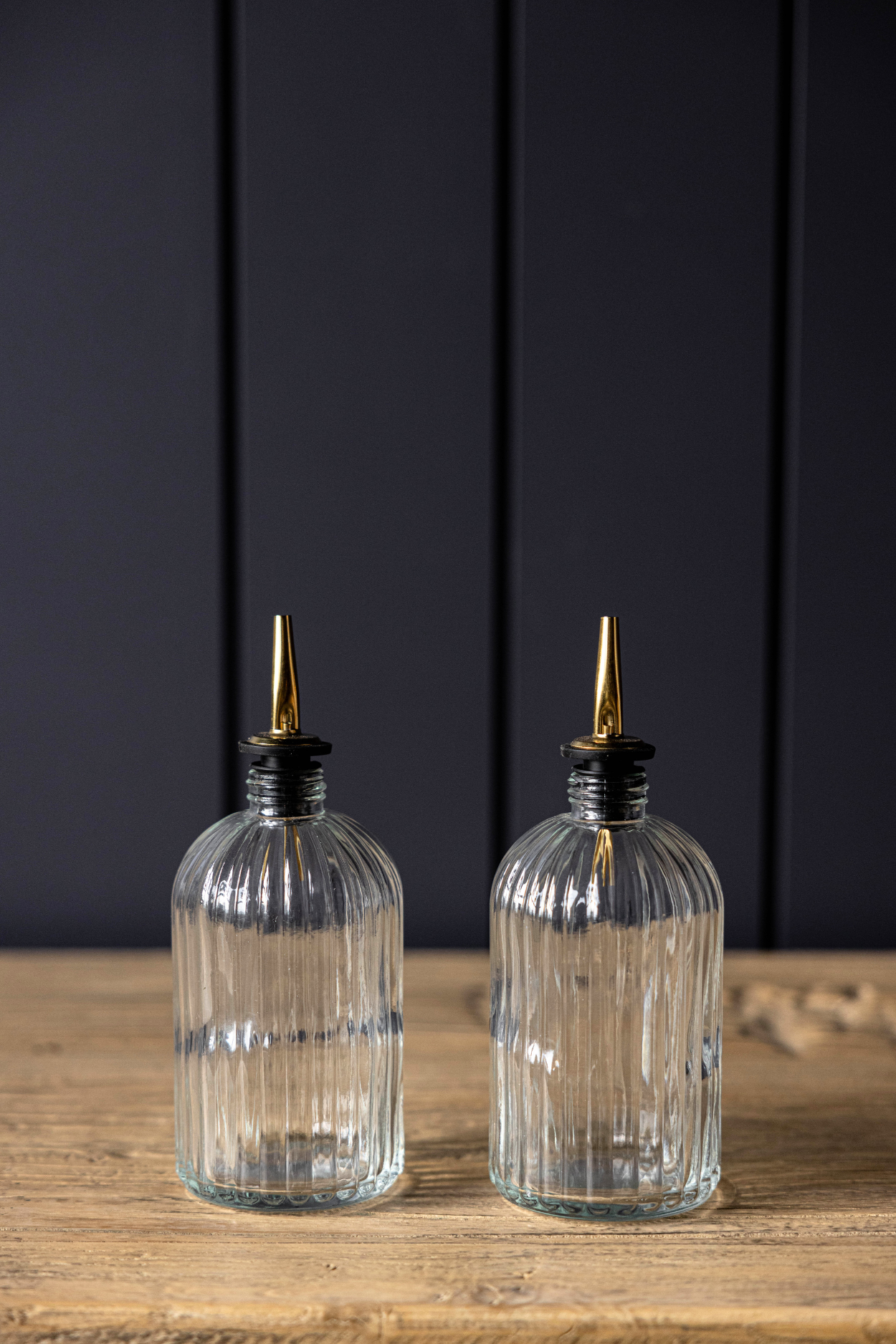 Scallop Olive Oil & Vinegar Glass Bottles | Sold Individually