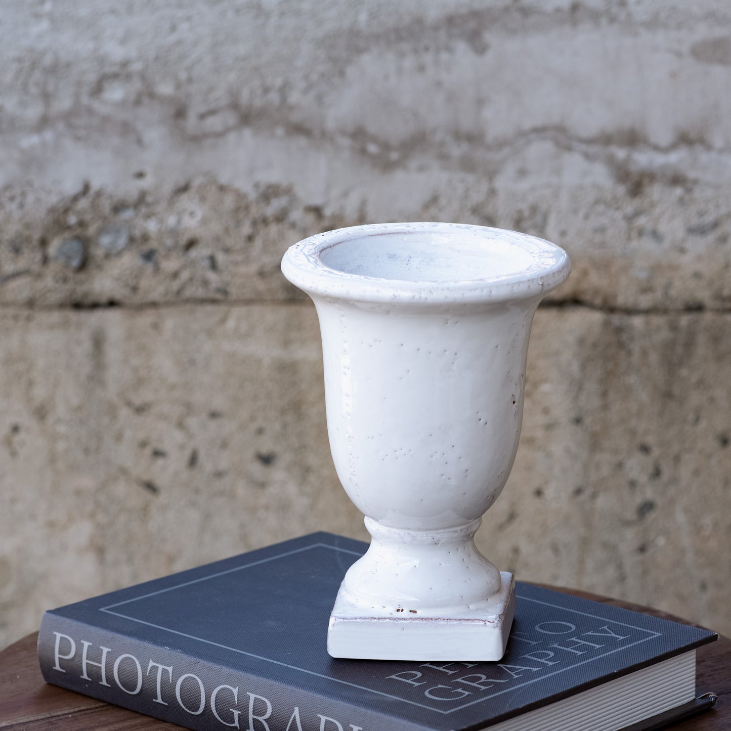 WHITE PEDESTAL VASE | 3 Sizes